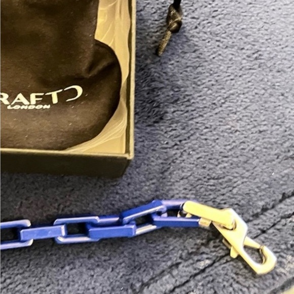 New 8.25 Craftd London Blue Chain Bracelet made in England. Gorgeous! - Picture 4 of 8